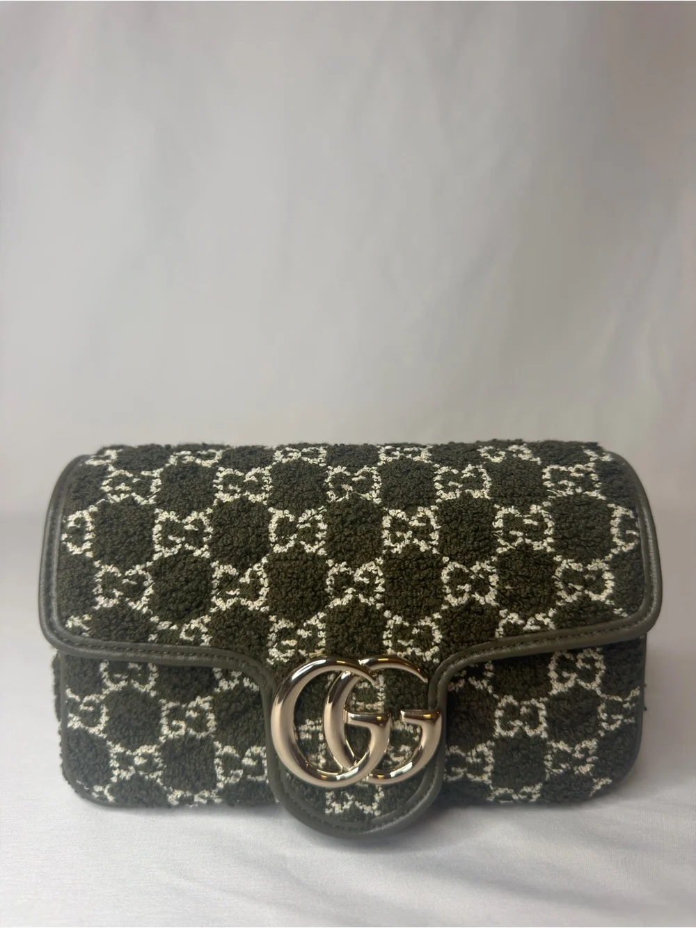 Gucci GG Marmont Green Boucle Mini NWT w/ Box